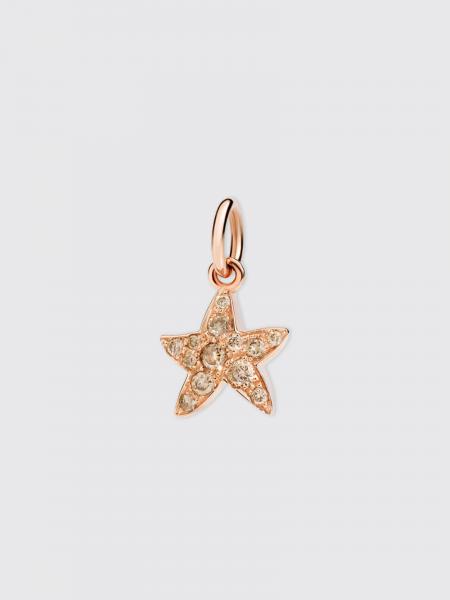 Stellina Dodo charm in 9 kt rose gold with brown diamonds
