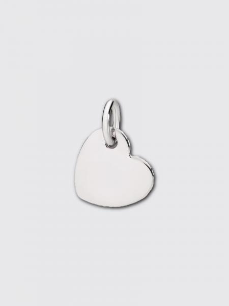 Dodo heart pendant in rhodium-plated 18 kt white gold