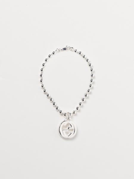 Bracelet with interlocking g motif in sterling silver