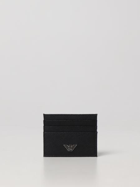 Emporio Armani credit card holder in saffiano synthetic leather