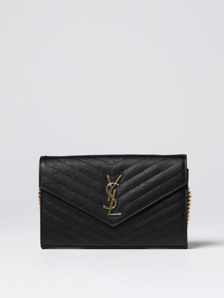 Saint Laurent Cassandre grain de poudre leather wallet bag