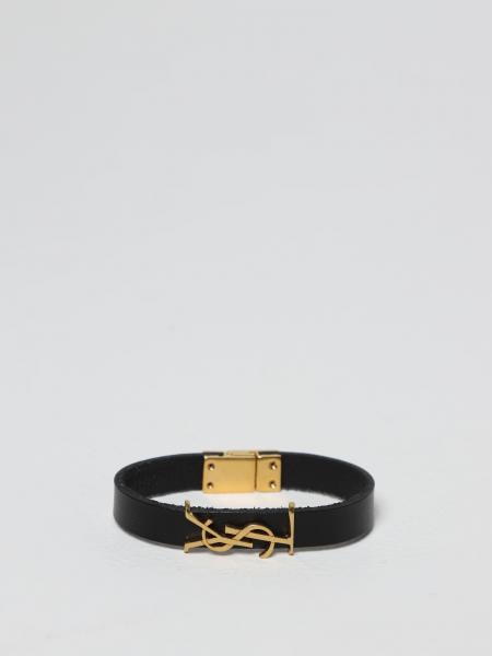 Saint Laurent leather bracelet with monogram