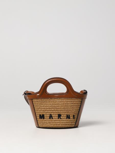 Marni Tropicalia bag in leather and raffia