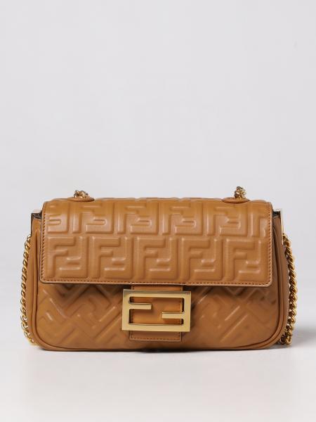 Designer purses: Fendi Baguette bag in nappa leather with embossed FF monogram