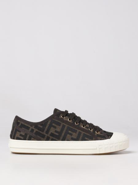 Sneakers Domino Fendi in misto cotone con monogram FF jacquard