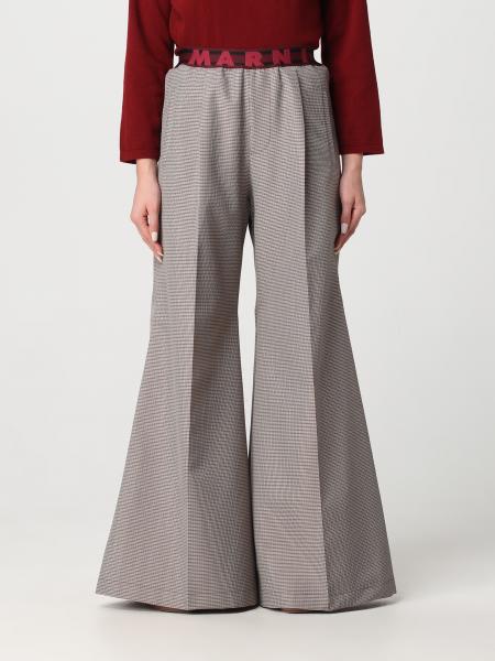Marni: Marni pants in houndstooth wool blend