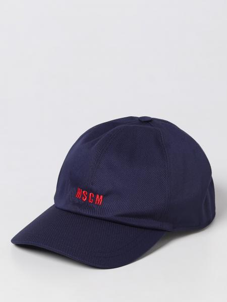 MSGM: Cappello MSGM in cotone con logo ricamato