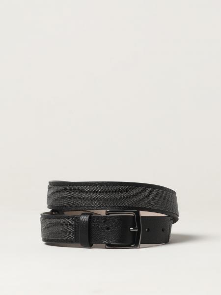 Brunello Cucinelli belt in grained leather with monili