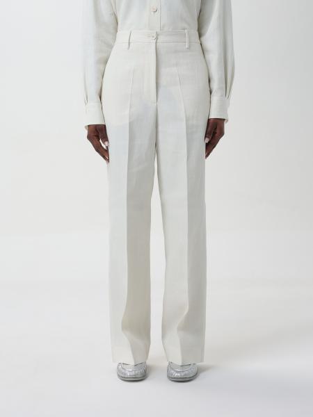 Fabiana Filippi Outlet: Pants woman - White | Fabiana