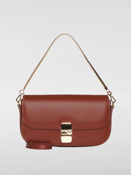 Leather tote bags: Shoulder bag woman A.P.C.