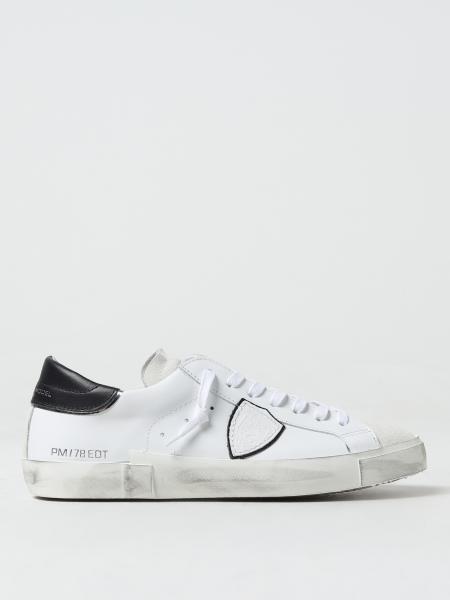 Philippe Model PRSX Used-Effect Leather Sneakers