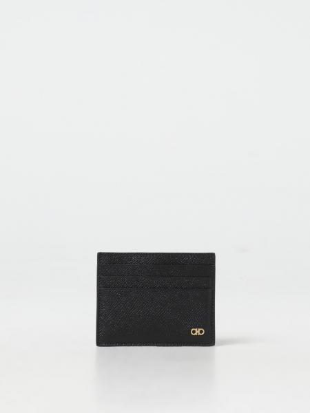 Gancini Grained Leather Credit Card Holder Ferragamo
