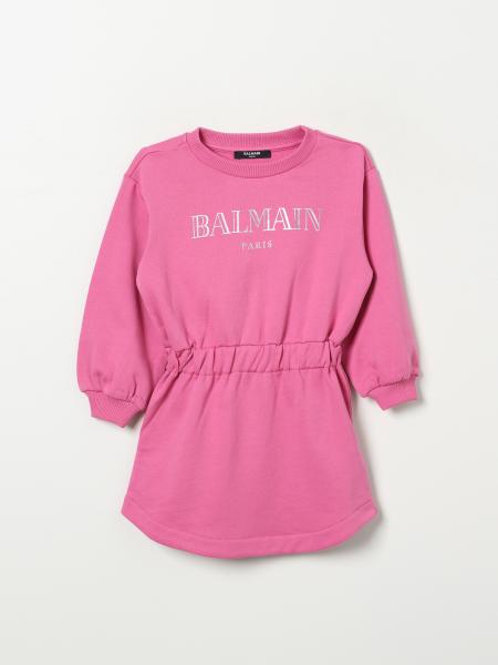 Balmain: ドレス 女の子 Balmain Kids