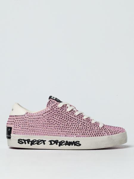 Sneakers Distressed Crime London in camoscio con strass all over