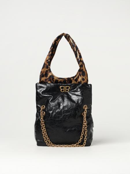 Borsa Monaco Balenciaga in pelle Arena e nylon animalier