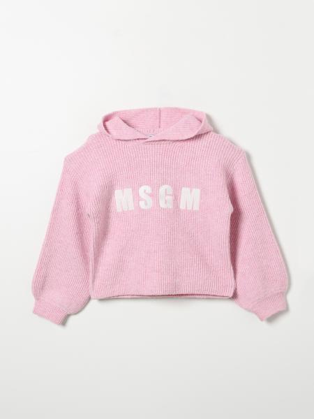 MSGM Kids bambino: Felpa con cappuccio in maglia MSGM Kids