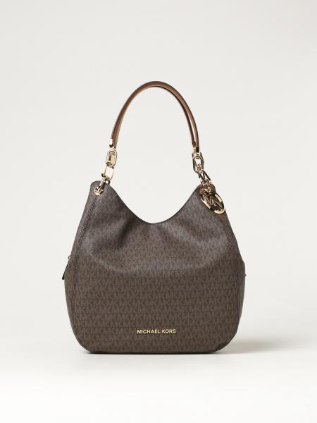 Borsa Lillie Michael Kors in cotone spalmato con monogram MK all over