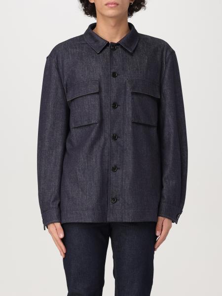 Boss wool blend denim shirt