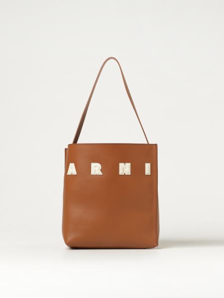 Borsa Museo Marni in pelle con logo