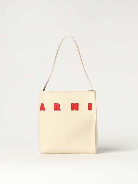 Borsa Museo Marni in pelle con logo