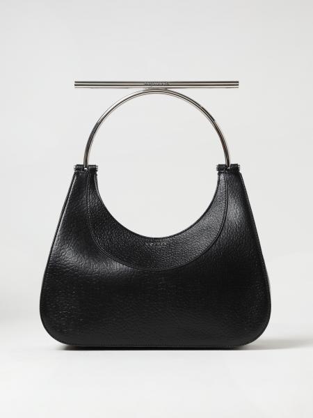 McQueen donna: Borsa T-Bar McQueen in pelle a grana