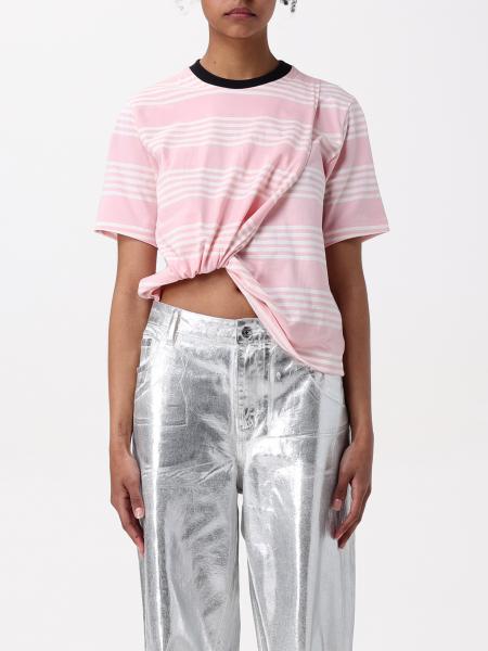 MSGM: T-shirt woman - Pink | MSGM t-shirt 3841MDM140257128