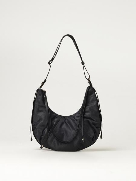 Borsa Fold Hobo Borbonese in nylon riciclato stampa OP e pelle