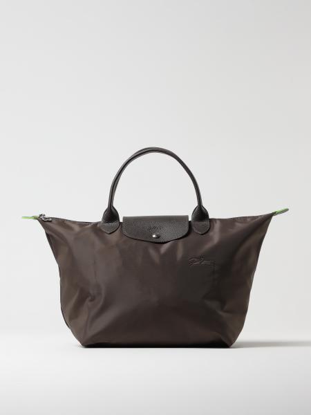 Borsa Le Pliage M Longchamp in nylon e pelle a grana