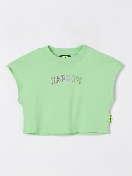 T-shirt crop con logo di strass Barrow Kids