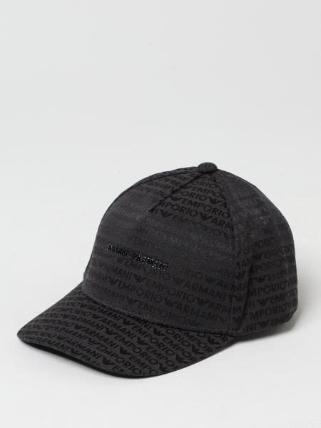 Cappello Emporio Armani in misto cotone con logo jacquard