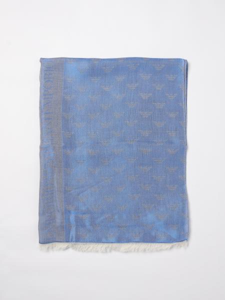 スカーフ EMPORIO ARMANI Woman Scarf Gnawed Blue EW001864AF15673 EMPORIO ARMANI: Neck scarf woman - Gnawed Blue | Emporio