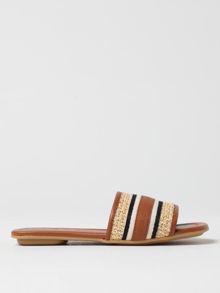 Mules Hogan in pelle e rafia