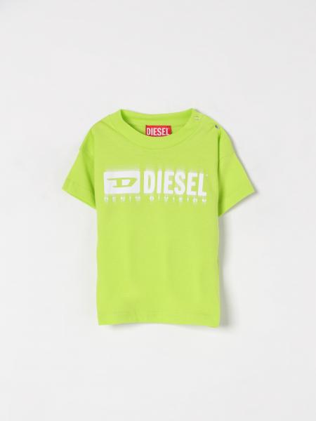 T-shirt in cotone con stampa logo Diesel