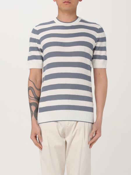 Tシャツ・カットソー ELEVENTY Men T-shirt Pearl K76MAGK46MAG0K021 01-08 ELEVENTY: striped cotton t-shirt - Pearl | Eleventy t-shirt