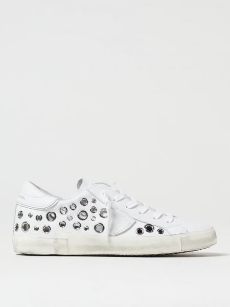 Sneakers Paris Philippe Model in pelle used con occhielli metallici