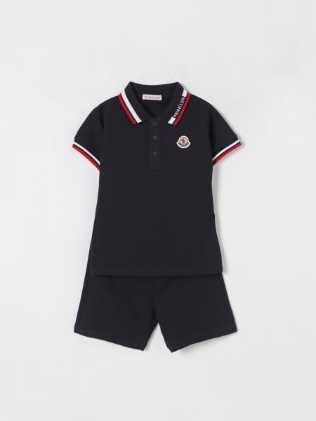 Coordinato in cotone con logo Moncler