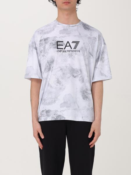 T-shirt in poliestere con logo EA7