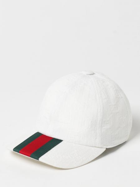 Cappello Web Gucci in cotone con monogram GG jacquard