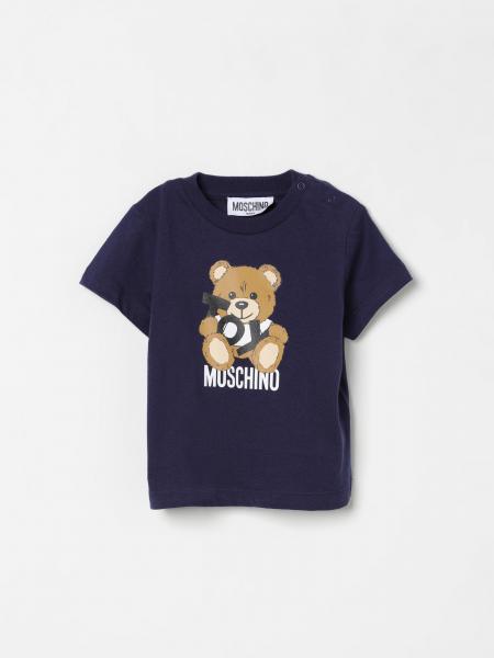 T-shirt in cotone con stampa Teddy Moschino