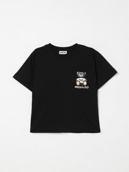 T-shirt in cotone con logo Teddy Moschino