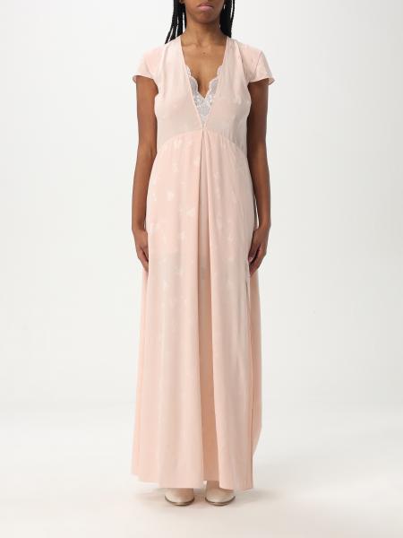 ワンピース ZADIG & VOLTAIRE Woman Dress Pink WWDR02414 670 Long Pink Silk Lace Dress | Zadig&Voltaire