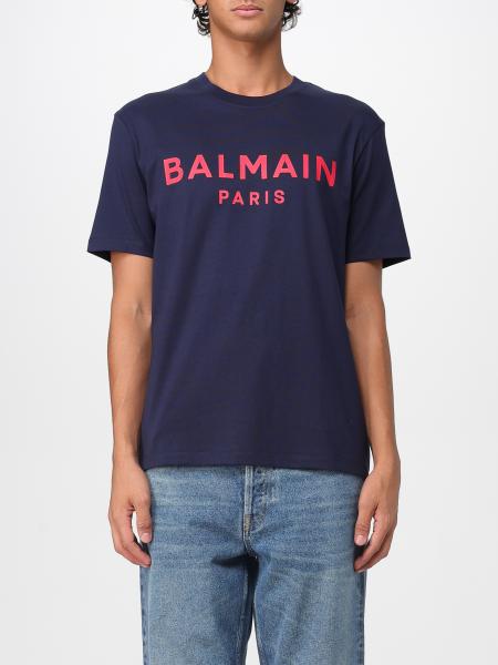 Cotton T-shirt with Logo Balmain