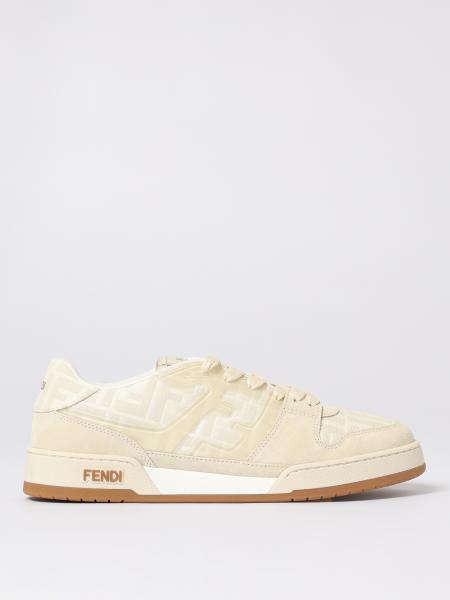 Sneakers Match Fendi in camoscio e misto cotone jacquard