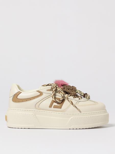 Sneakers platform Match Fendi in pelle