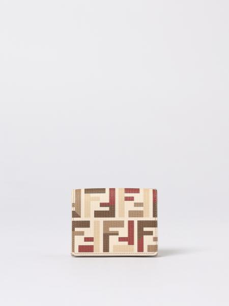 Portafoglio FF Fendi in cotone spalmato