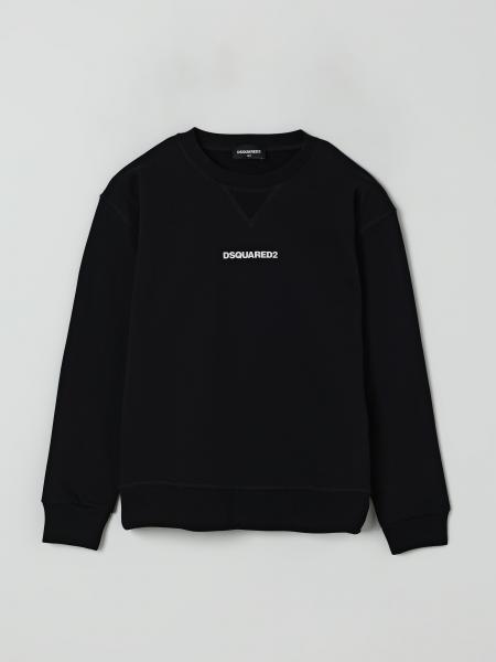 Sweat-shirt à col rond en coton à logo DsQuared2