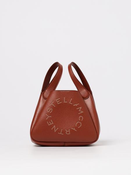Borsa Mini Stella McCartney in pelle sintetica a grana con logo di micro borchie
