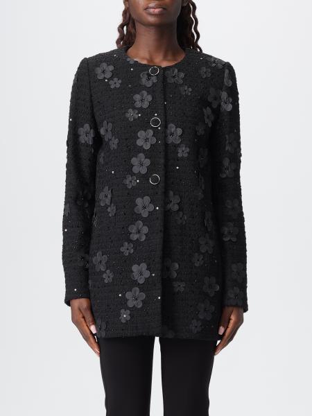 Cappotto Bouclè con fiori Twinset