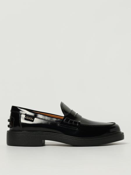 Brushed Leather Loafers Tod's