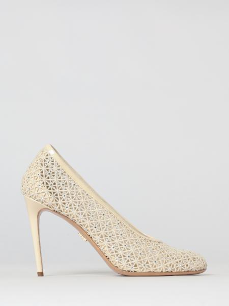 Macramé Cotton Pumps with Rhinestones Ferragamo